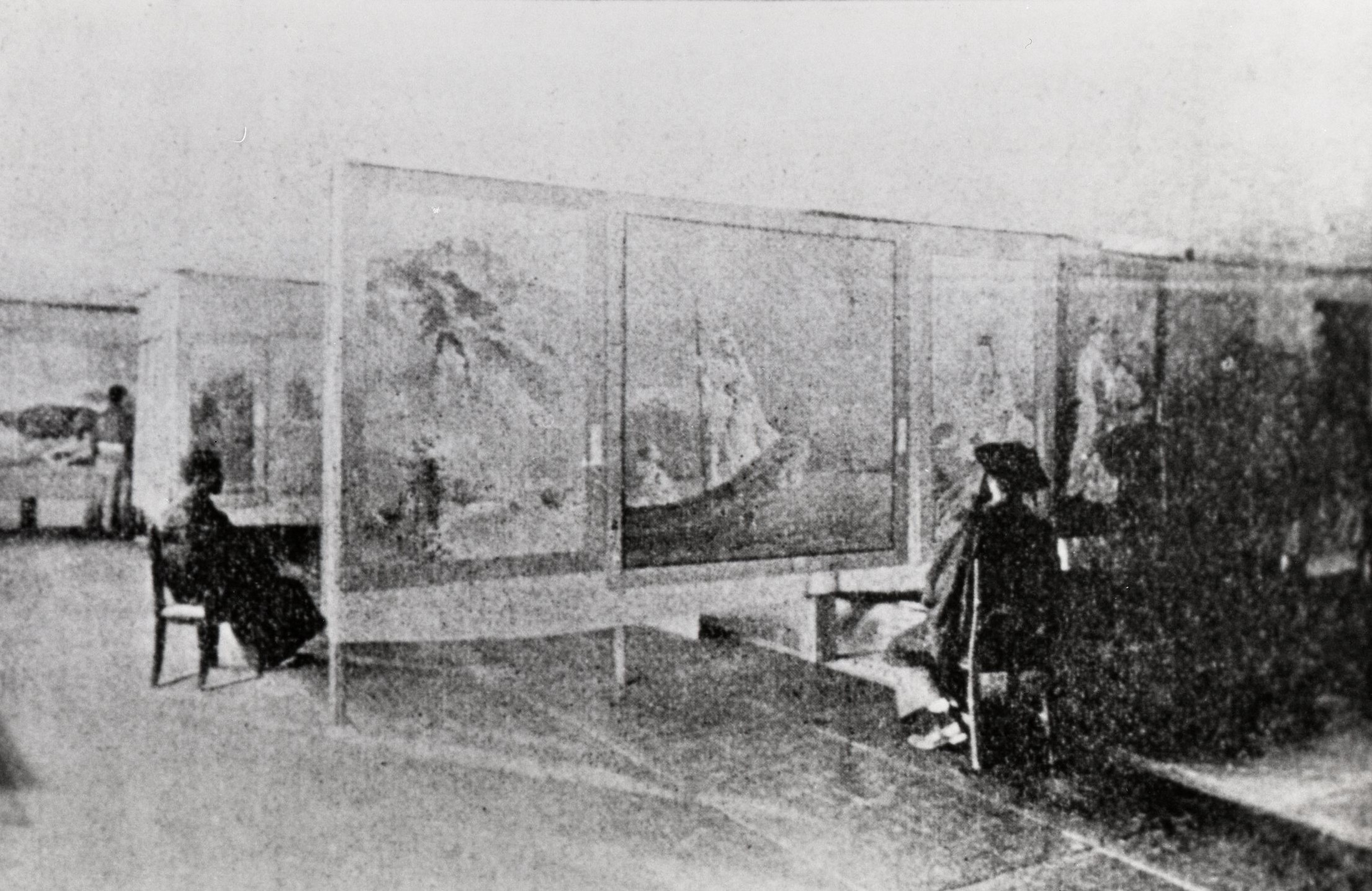 第１３回絵画共進会　会場風景　　谷中初音町・日本美術院　　明治35(1902)年10月