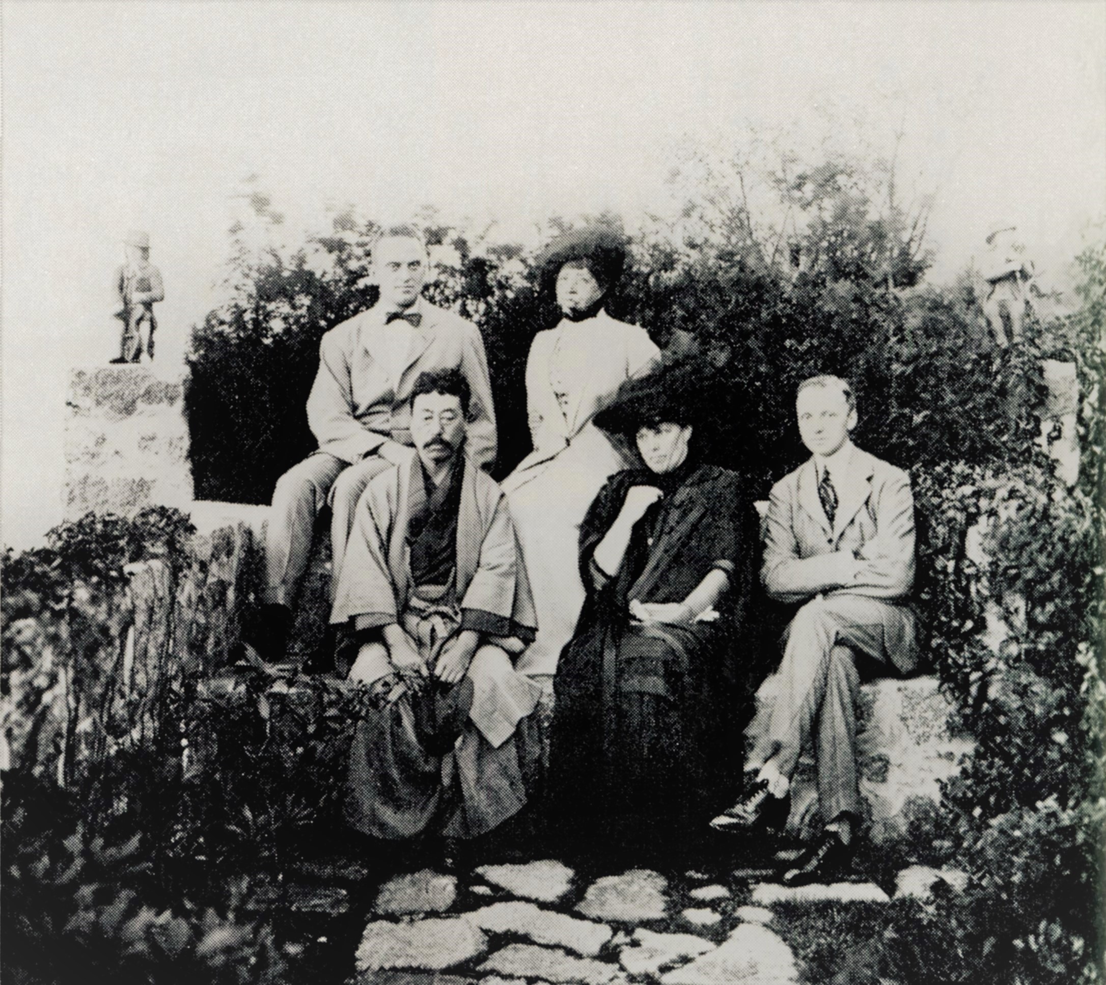 ガードナー夫人らとボストンのアンドリュー邸で　　明治43(1910)年10月