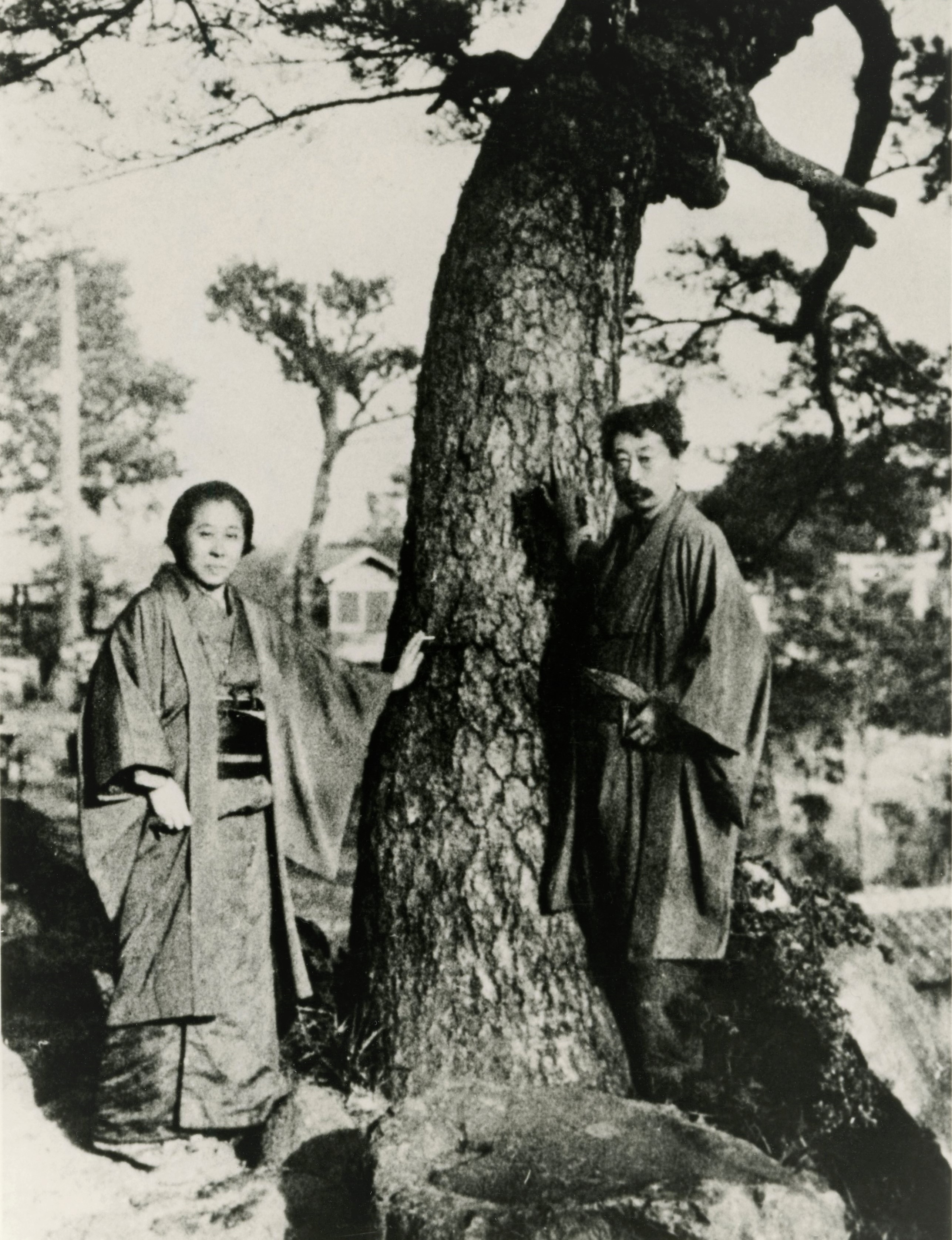 岡倉天心(覚三)・基子夫妻　　娘高麗子の住む熊本で　　明治45(1912)年6月